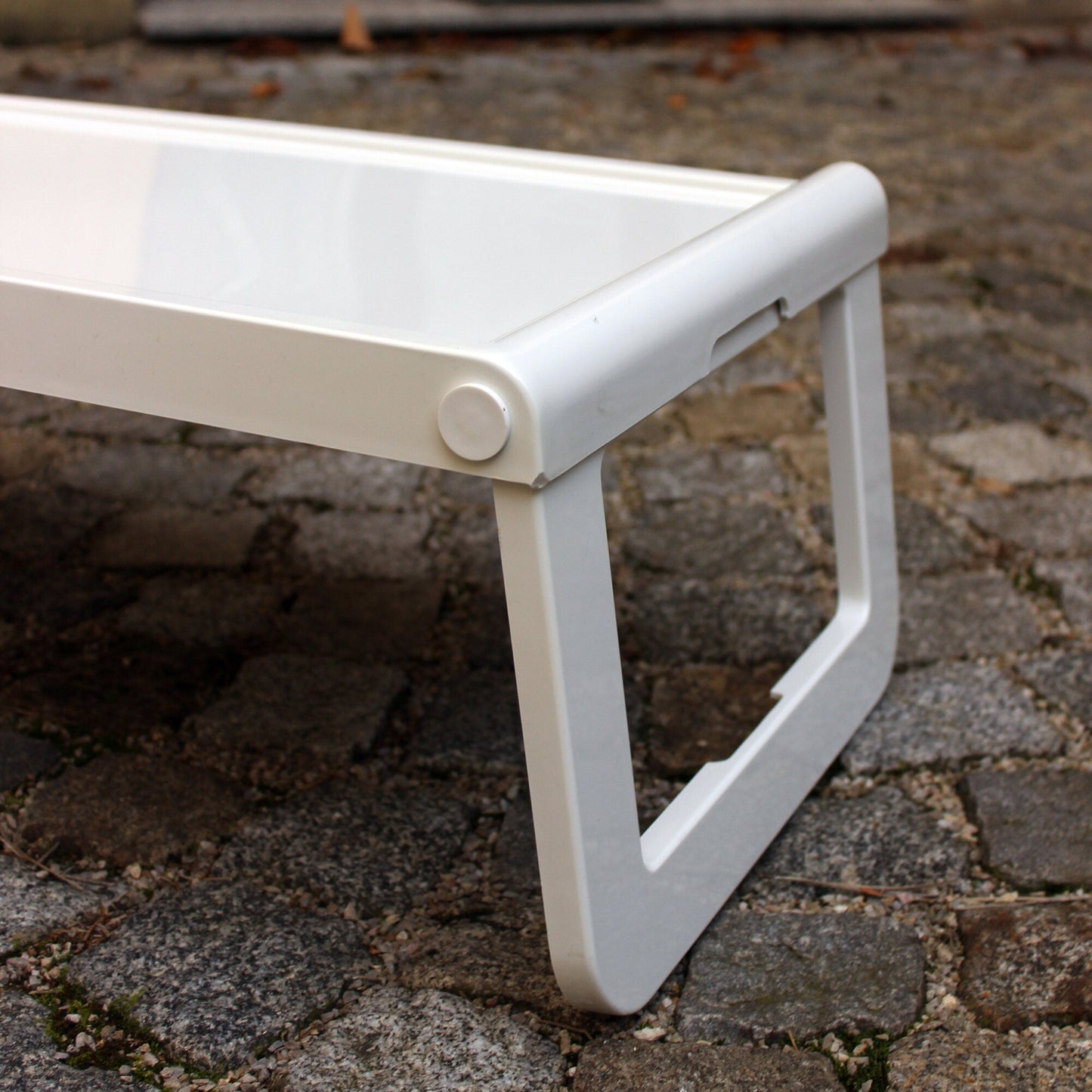 Vintage LUIGI MASSONI for GUZZINI bed foldable tray - folding table - space age - 1970s/1980s - with original box - New Old Stock