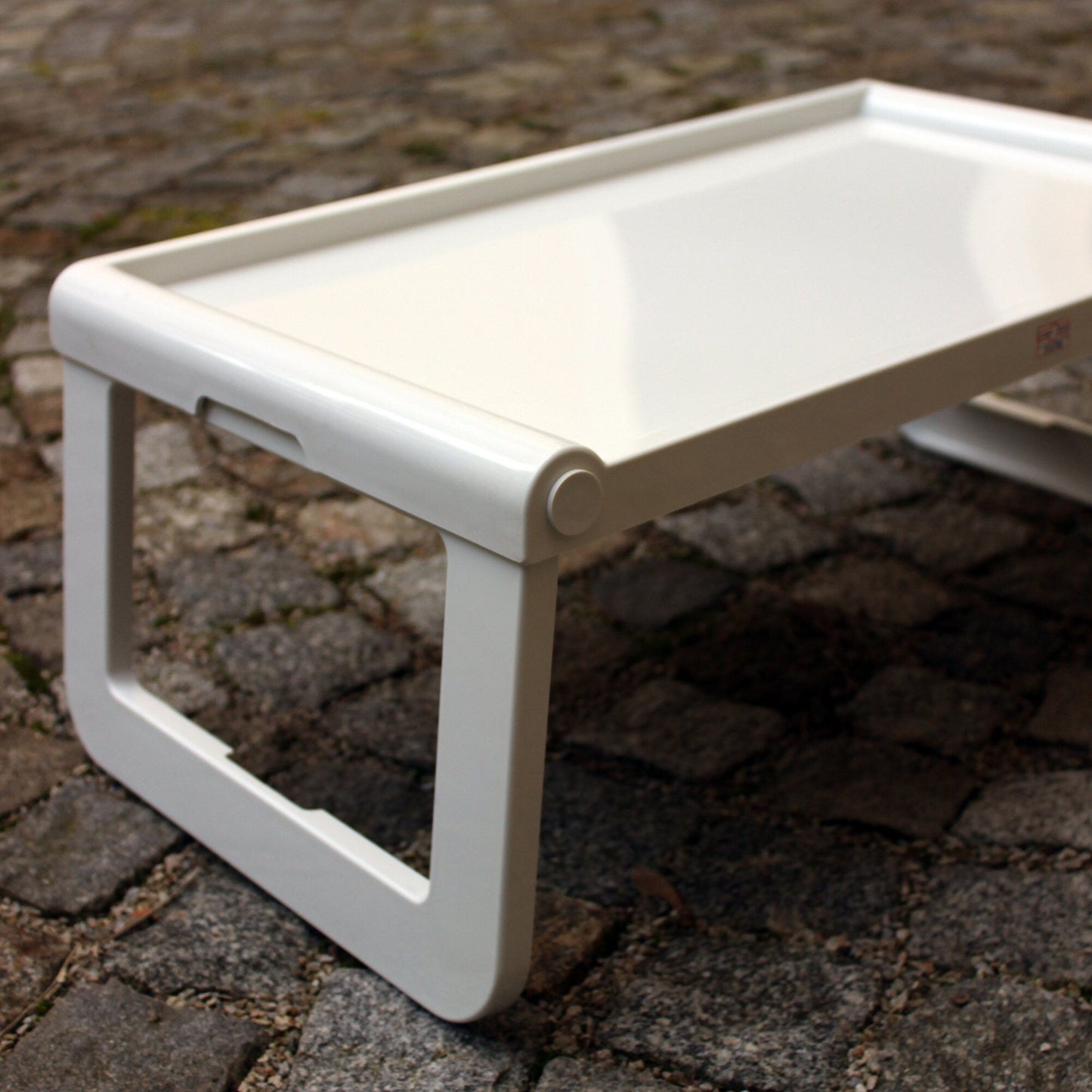 Vintage LUIGI MASSONI for GUZZINI bed foldable tray - folding table - space age - 1970s/1980s - with original box - New Old Stock